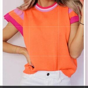 THML Short Sleeve Knit Sweater